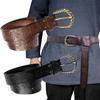 Medieval Full Embossed Wolf Faux Leather Belt Middle Age Renaissance Waist Belt LARP Ren Faire