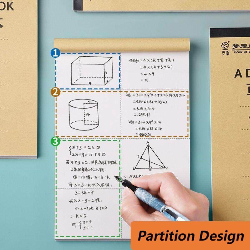 50/100 Sheets Partition/Blank Draft Paper Tearable Painting Sketchbook Simple Notebook Gift