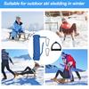 Water Skiing Rope with Handle Stainless Steel Carabiner Buckle 4m Nylon Tow Rope Sled Cart Pull Rope for Wakeboard Kneeboard Snowboard Equipment