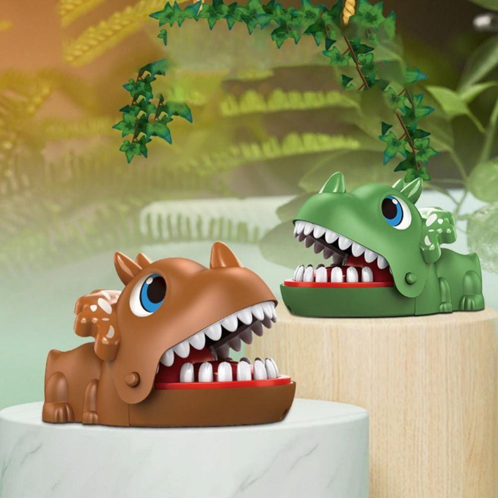 Triceratops Shape Dinosaur Bite Fingers Toy Safe Hand-biting Dinosaur  Birthday Gift
