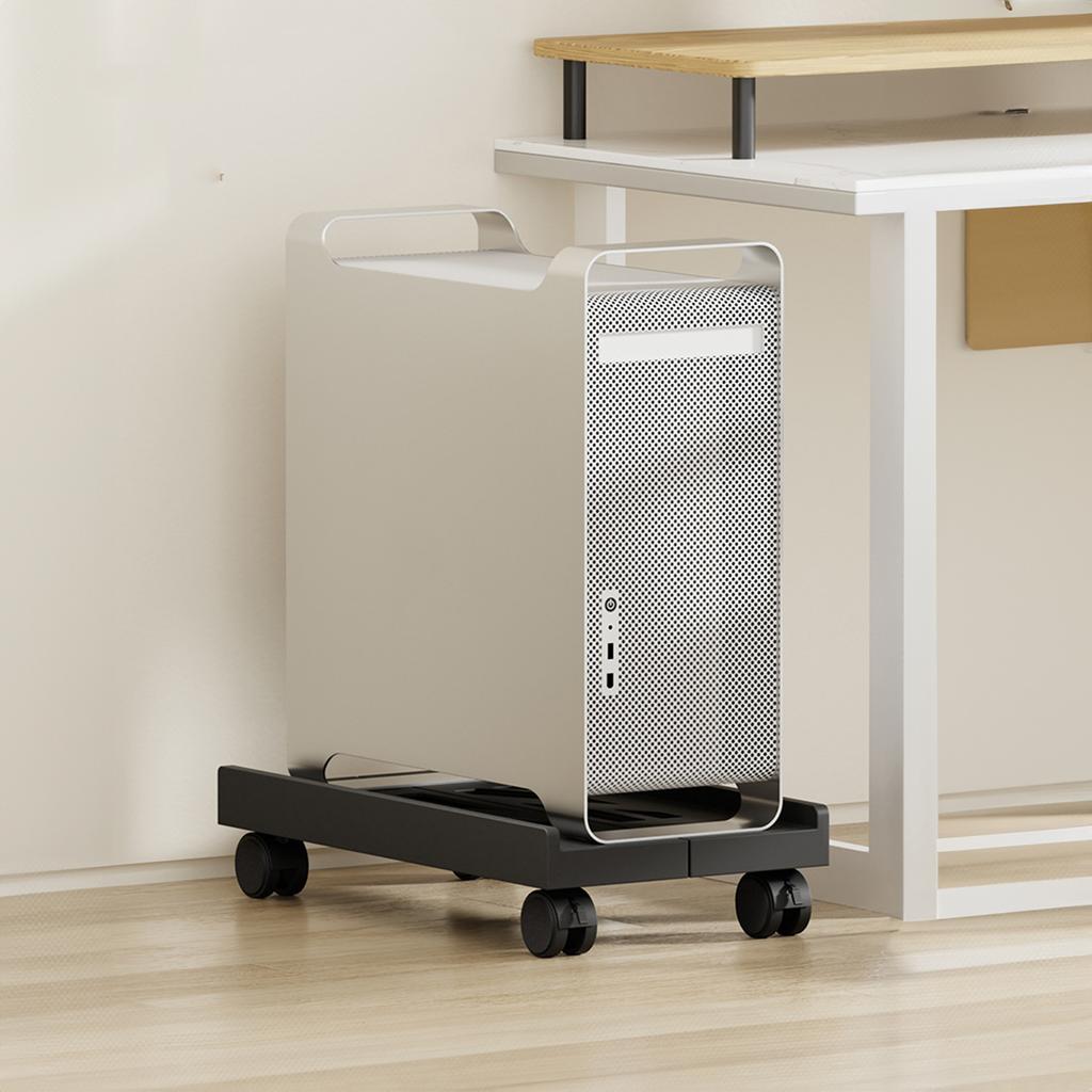 Adjustable Mobile CPU Stand, Ventilated Computer Tower Stand PC Tower Stand with 4 Caster Wheels Fits Most PC, Under Desk Holder