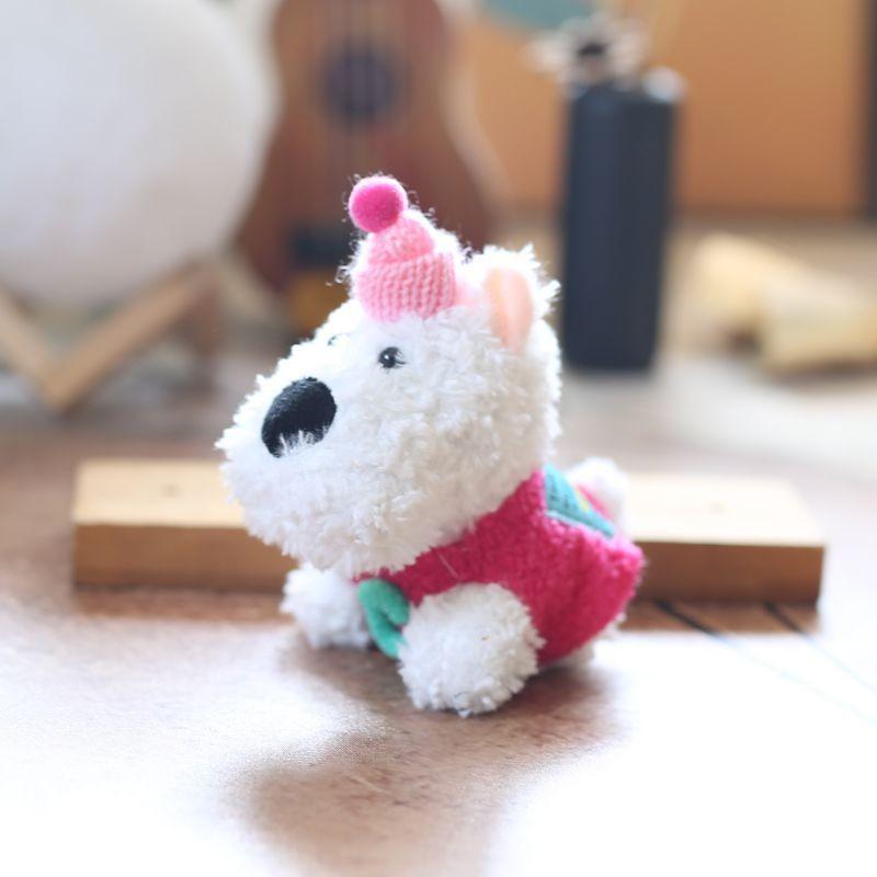 Highland West Dog Plush Keychain Backpack Decor Pendant Gift For Children Girls