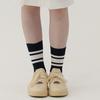 SPNK Mid-length Striped Socks_Black