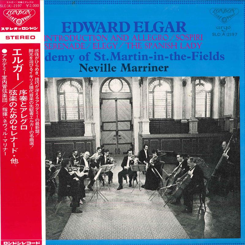LP Record NEVILLE MARRINER(COND.)/ACADEMI OF  - Elger:introduction And Allegro/Sosp SLCA2197 LONDON 1972 Japan Obi Classical Used