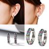 Rhinestones Ear Cuffs Multicolor Zircon Stone Ear Clips Hypoallergenical Trendy Earrings Accessory for Stylish Outfits