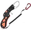 ADOFUN Fish Grip, Fish Grabber, Fish Catcher, Rust-Resistant, Lightweight, Compact Design, Carabiner, Spiral Cord, for Sea Fishing, Bass Fishing, Ice