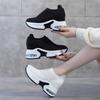 Inner Heightening Platform Women's Shoes 2025 Autumn New Lightweight Breathable Fly-woven Shoes Running Shoes Air Cushion Sports and Leisure Women's