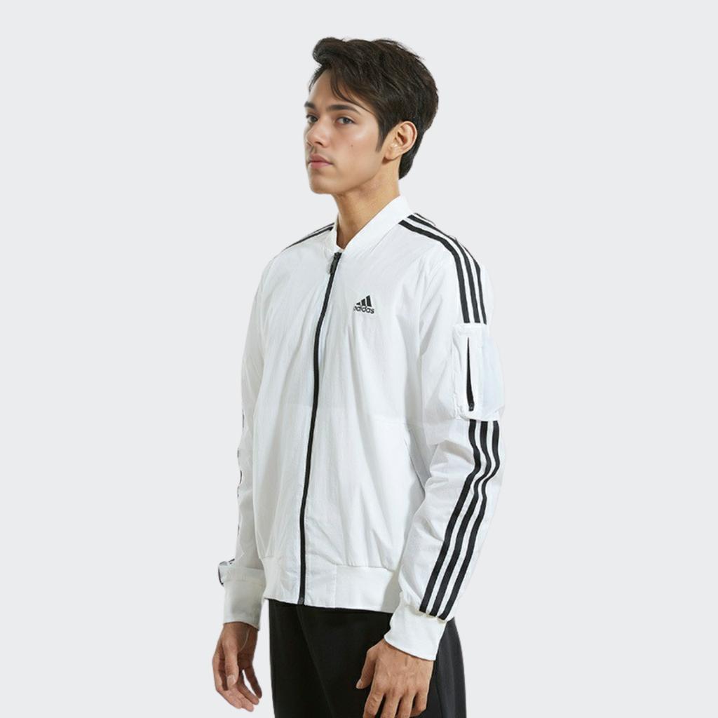 Adidas MH 3S Bomber Woven Fit Jacket Men Outerwear White GH4803