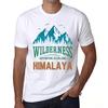 Men’s Vintage Tee Shirt Graphic T Shirt Wilderness Himalaya White