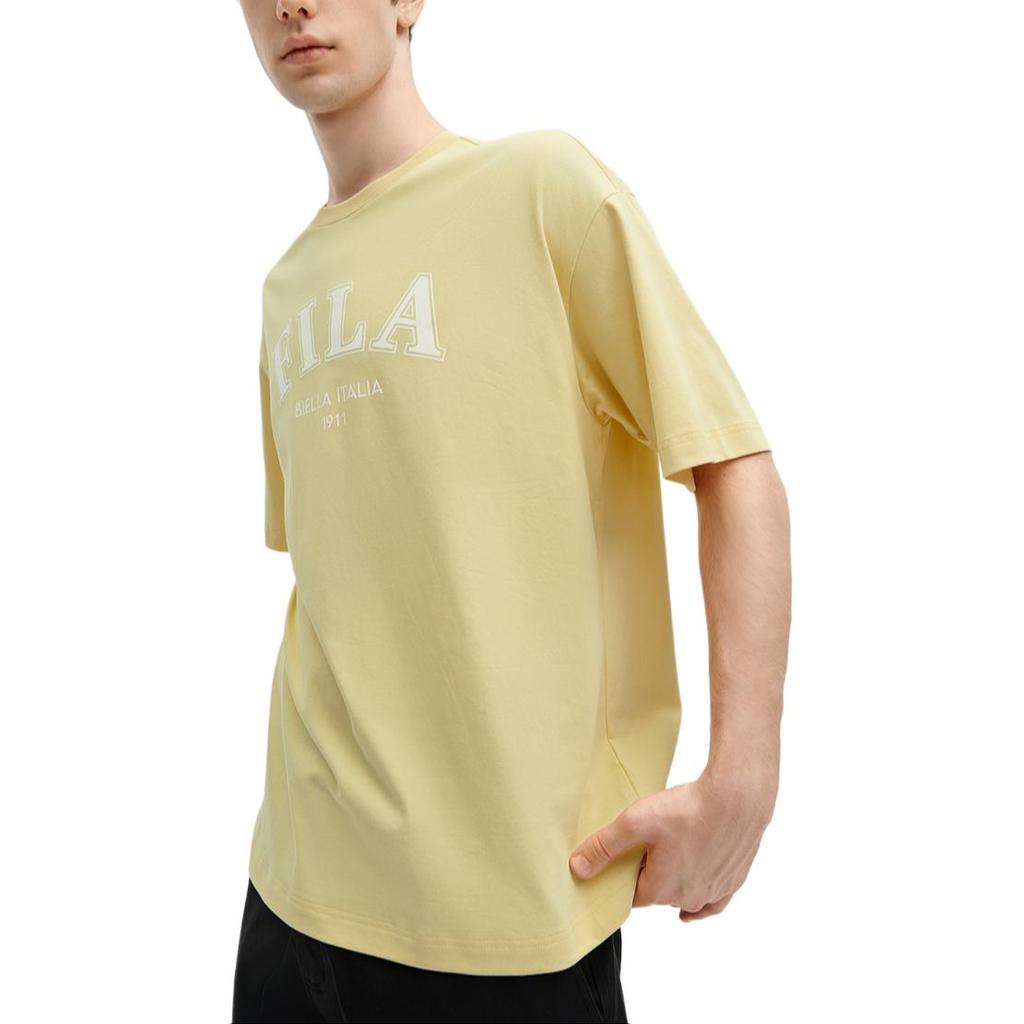 New FILA T-Shirt Men's Morning Dawn Yellow F51U429104FYE