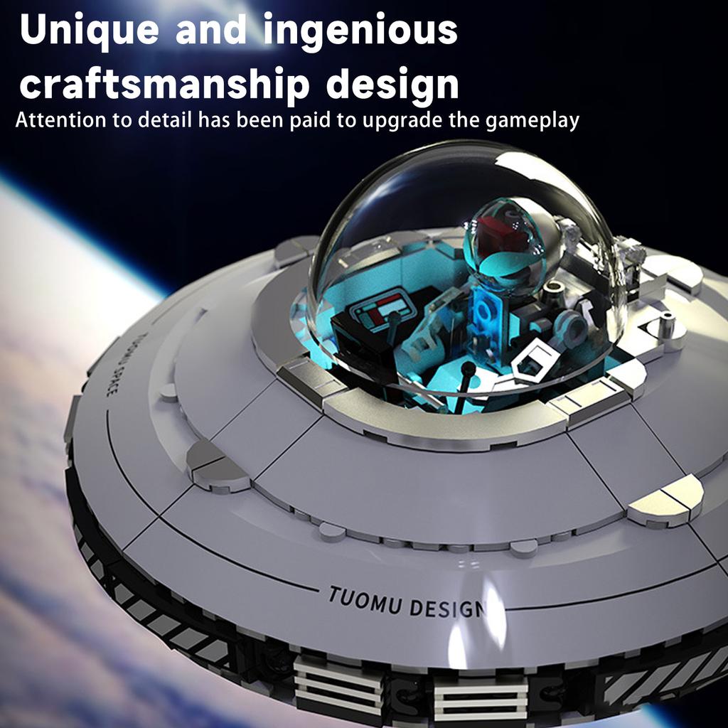 Space UFO Spaceship Building Set, Spaceship Kit, Creative Spaceship Series For Animation Fans, Suitable As A Gift For Children