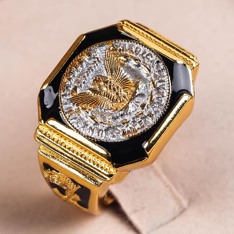 Модное кольцо King Ring Classic Punk Style American Eagle Rings для мужчин, индивидуальность, дизайн, ювелирные изделия, роскошные аксессуары для вечеринок, подарок