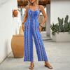 Women's Summer Holiday Ethnic Style Halter Jumpsuit