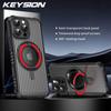 KEYSION 360°Rotating Ring Stand Case for MagSafe for iPhone 15 16 Pro Max 16 Plus Transparent Magnetic Shockproof Phone Cover