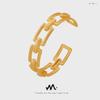 18k Gold-Plated Geometric Hollow Chain Bracelet
