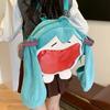 Hatsune Itabag Miku Red Big Mouth Soft Plush Backpack Shoulder Bag Headphone