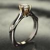 Sterling Silver Ring For Women Men Natural Moissanite Jewelry Rings Black Ins Wind Jewelry MIT