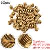 100PCS Threaded Insert Self-clinching Nut Brass Internal Thread Knurled M5