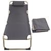 Folding Camping Cot Bed Outdoor Portable Folding Lounge Chair Adjustable 4 Position Adults