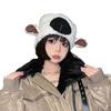Lady Winter Hat Cartoon Lamb Head Shape Thick Fleece Ear Protection Dome Heat