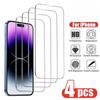 4Pcs Tempered Glass for IPhone 15 14 13 12 11 Pro Max Screen Protector for IPhone 12Mini 13Mini 7 8 14 Plus SE X XS XR Glass
