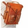 Goat Leather Bag Backpack Laptop Rucksack Men Genuine Vintage  Brown Travel New