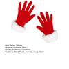 1 Pair Winter Christmas Gloves Thick Plush Trim Anti-slip Elastic Keep Warm Windproof Santa Claus Cosplay Performance Prop
