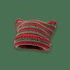 Cute Devil Horn Knitting Striped Beanie Hat Autumn Winter Knitted Wool Caps Girl Cat Ear Pointed Pullover Women Bonnet Hats