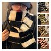 Harajuku Y2K Striped Scarf Korean Style Stripe Shawl Multicolor Long Striped Scarves Winter