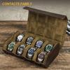 Handmade Vintage Crazy Horse Leather Eight-Slot Watch Storage Box