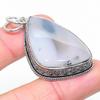 Natural Botswana Agate Gemstone 925 Sterling Silver Gift Pendant 2.13" S7z74