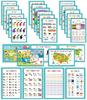Traceease Educational Poster For Elementary School, Pack Of 25 Laminated Kids Learning Posters Great for Classroom  HomeSchool