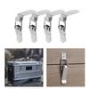 4pcs Steel Toggle Latches 90 Degree Box Lock Small Corner Hasp Multipurpose Latches Simple Installs for Cases & Cabinets