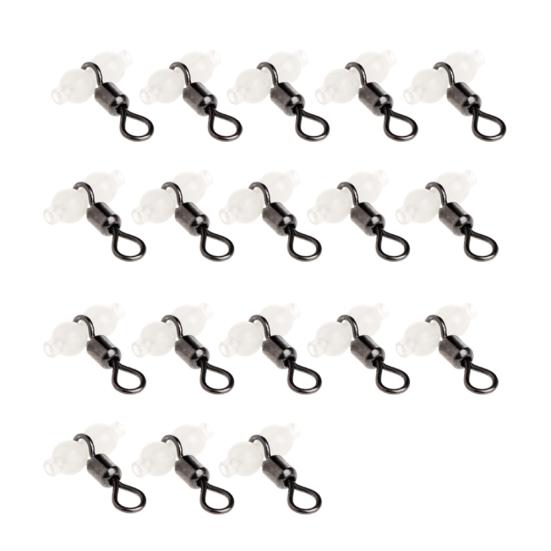 20Pcs Luminous Fishing Tackle Connectors 3-Way Rolling Swivels Accessories