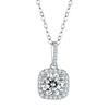 New Moissanite Diamond 6.5mm 1CT Necklace For Woman Pendant 925 Silver Necklace For Women Chains Party Bridal Fine Jewelry