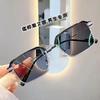 Men's Retro Half-Frame Anti-Blue Light Glasses for Business & Reading