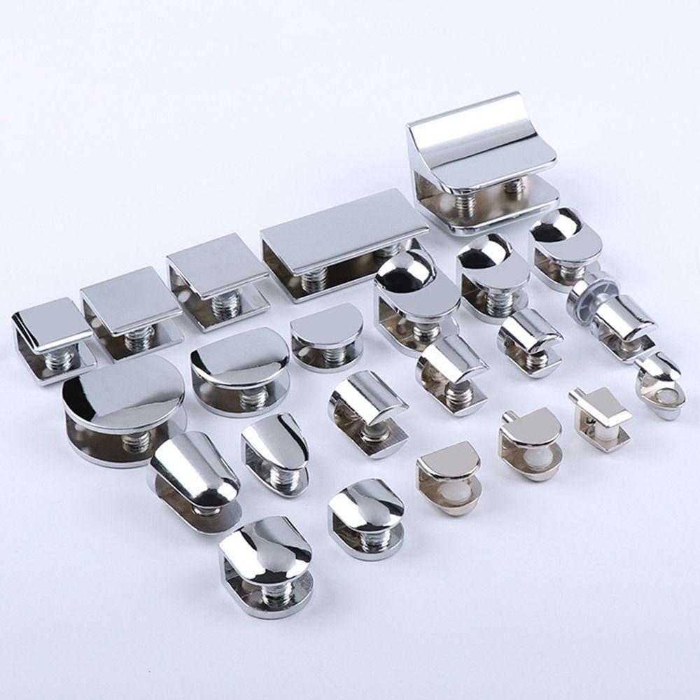 Thicken For 6-12mm Furniture Hardware Glass Clamp Panel Bracket Shelves Clips Shelf Holder Support