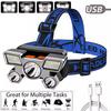 Head Light Flashlight Spotlight Headlamp 5 LED Super Bright Waterproof USB Charger Adjustable for Outdoor Hiking Camping Cycling