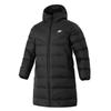 Solid Warm Casual Mid-Length Hooded Down Jacket Men Outerwear Black FB8180-010