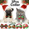 1pc Multi-Pattern Cloth Pet Bow Puppy Necklace Christmas Decor Prop Personilzed Safe Adjustable