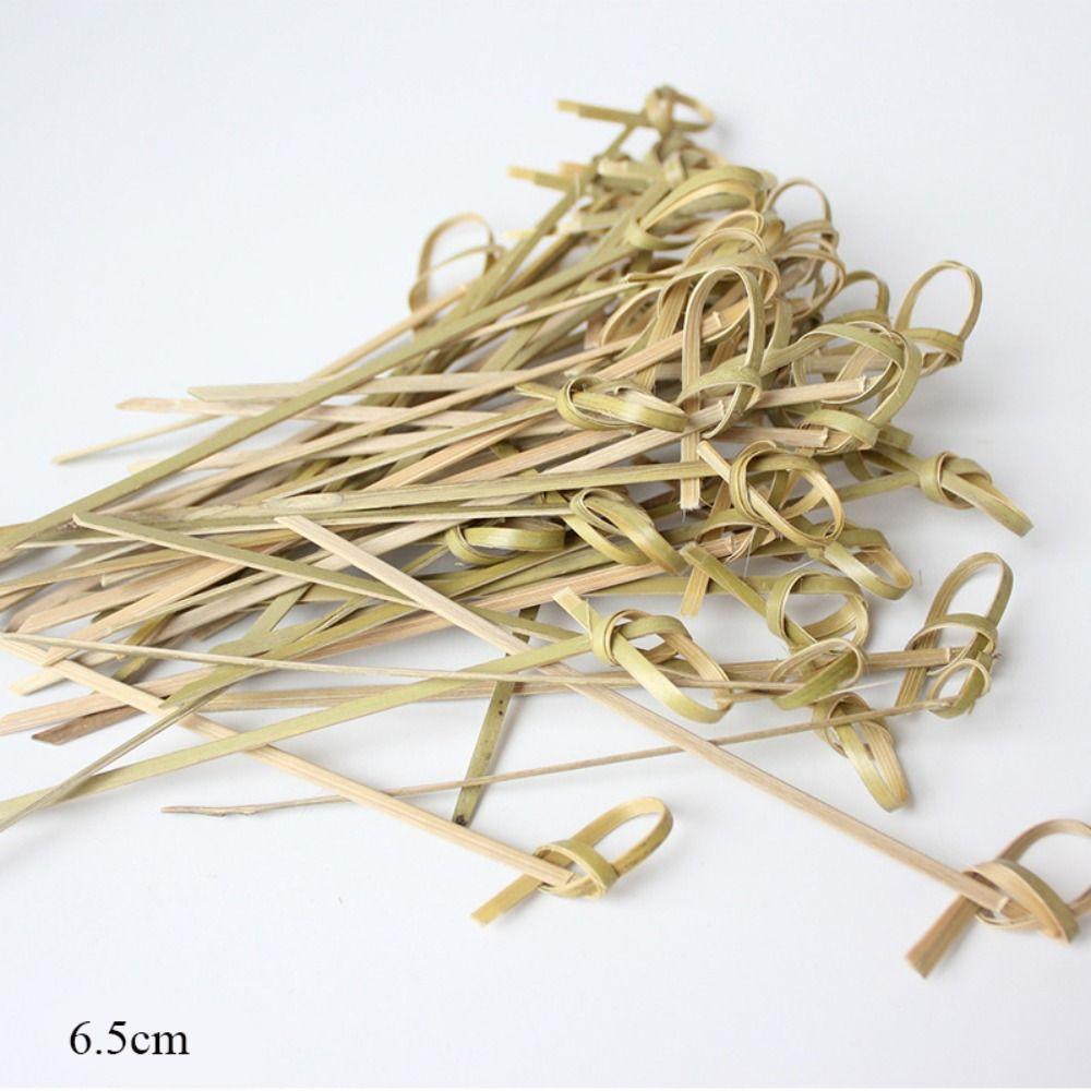 100pcs Bar Tool Bamboo Knot Disposable Bamboo Knot Skewers Household Fruit Forks