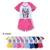 Kids Girls Anime Cartoon POP Singer Super Star Zoey Rumi Mira Print Short Sleeves T-Shirt Shorts Pants Casual Clothes Set