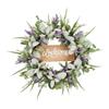 Welcome Sign Wreaths for Front Door Year Round 50cm Summer Spring Green Eucalyptus Lambs Ear Wreath for Farmhouse Home Decor Porch Wall