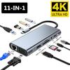 Адаптер USB C HUB Type C 4K 30 Гц HDMI-совместимый VGA RJ45 Lan Ethernet SD/TF PD 87 Вт Док-станция для ноутбука для MacBook Pro Air Разветвитель USB 3.0