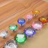 Modern 40mm Crystal Glass Cabinet Door Handle - Single Hole Round Diamond Design