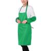 Unisex Simple Pure Color Kitchen Restaurant Bib Cooking Apron with Pocket