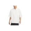 Oversize Logo Button-Down Short Sleeve Shirt Men Tops Sail-White FN3250-133
