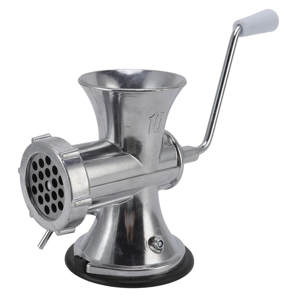 Manual Meat Grinder Silver Suction Cup Type Meat Mincing Machine Aluminum Alloy Sausage Filling Machine for Home Kitchen