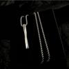 Cool Personality Alloy Pendant Necklaces Chain Jewelry Vertical Bar Straight Necklace