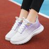 Spring New Mesh Breathable Women's Shoes Non-slip Sports Casual Shoes Round Head Lace-up College Ultra-light Soft-soled Running Shoes